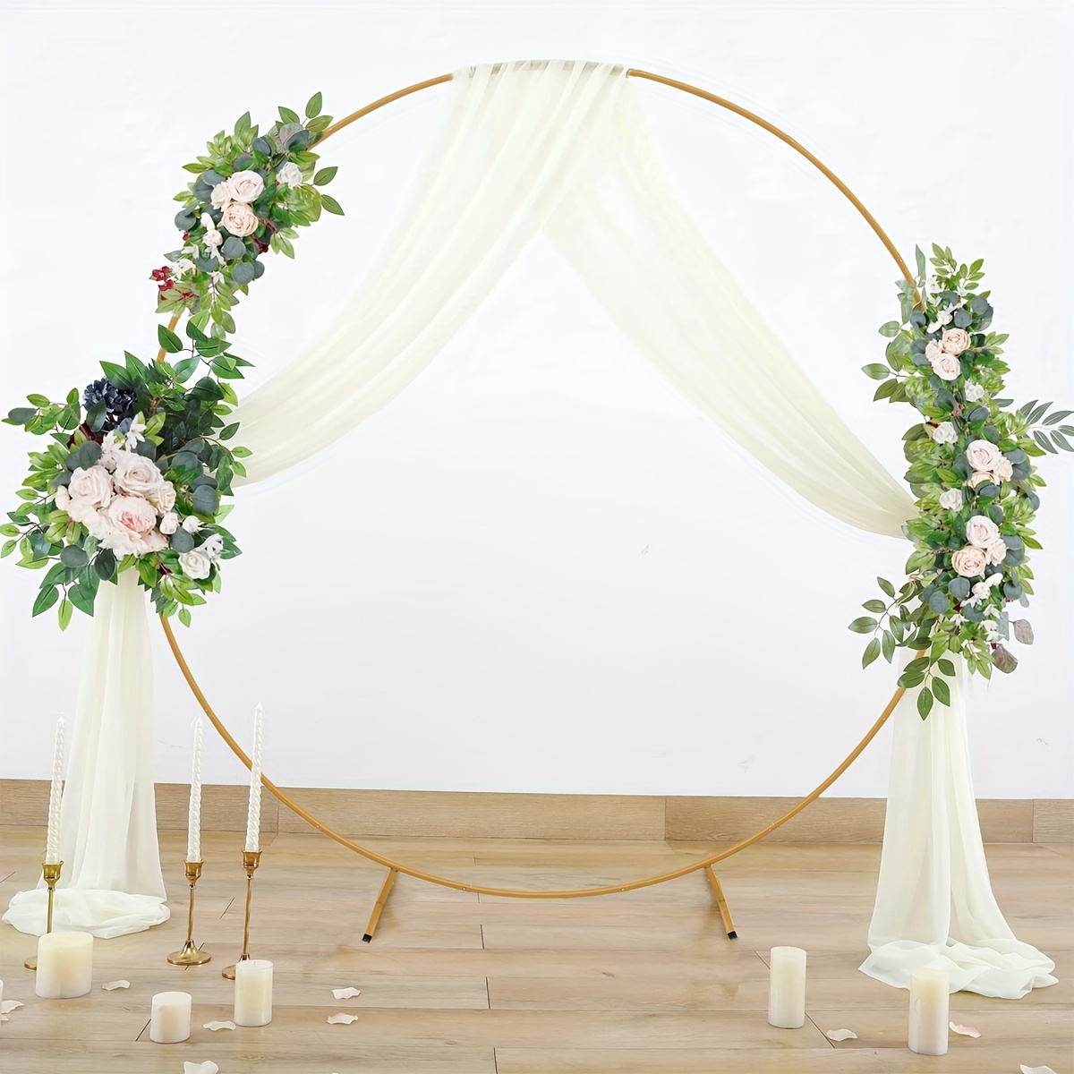 Wedding Balloon Arch - 5.9-6.6-7FT โลหะวงกลมบอลลูนขาตั้งงานแต่งงานวันเกิดตกแต่งฉากหลัง | กรอบรองรับการตกแต่งงานอาบน้ําเด็ก