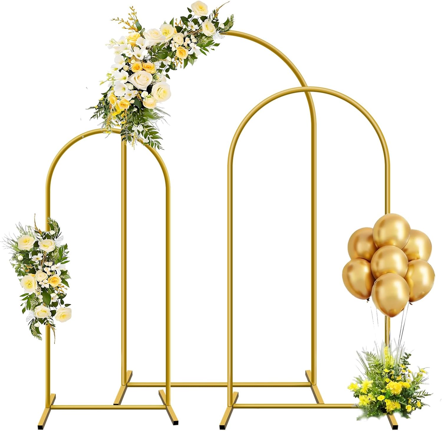 Wedding Balloon Arch - 1 PC โลหะทอง Arch ฉากหลัง Arch