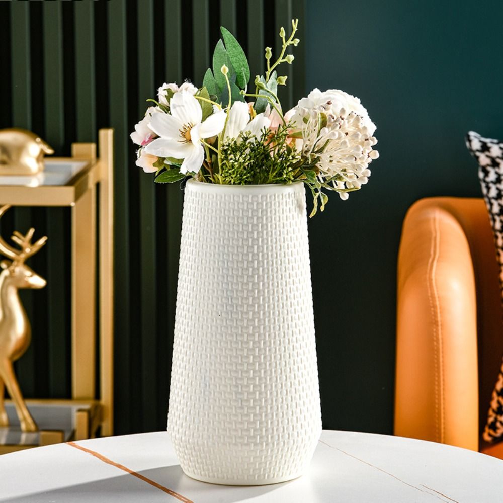 แจกันดอกไม้เซรามิกเทียมสีทึบขน - Centerpiece Vase Tall บทวิจารณ์และราคา