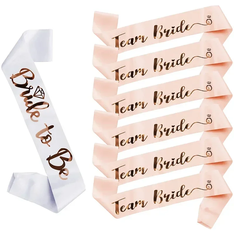 1ชุดทองคำสีกุหลาบทีมเจ้าสาวจะไ - Bride Tribe Sash บทวิจารณ์และราคา