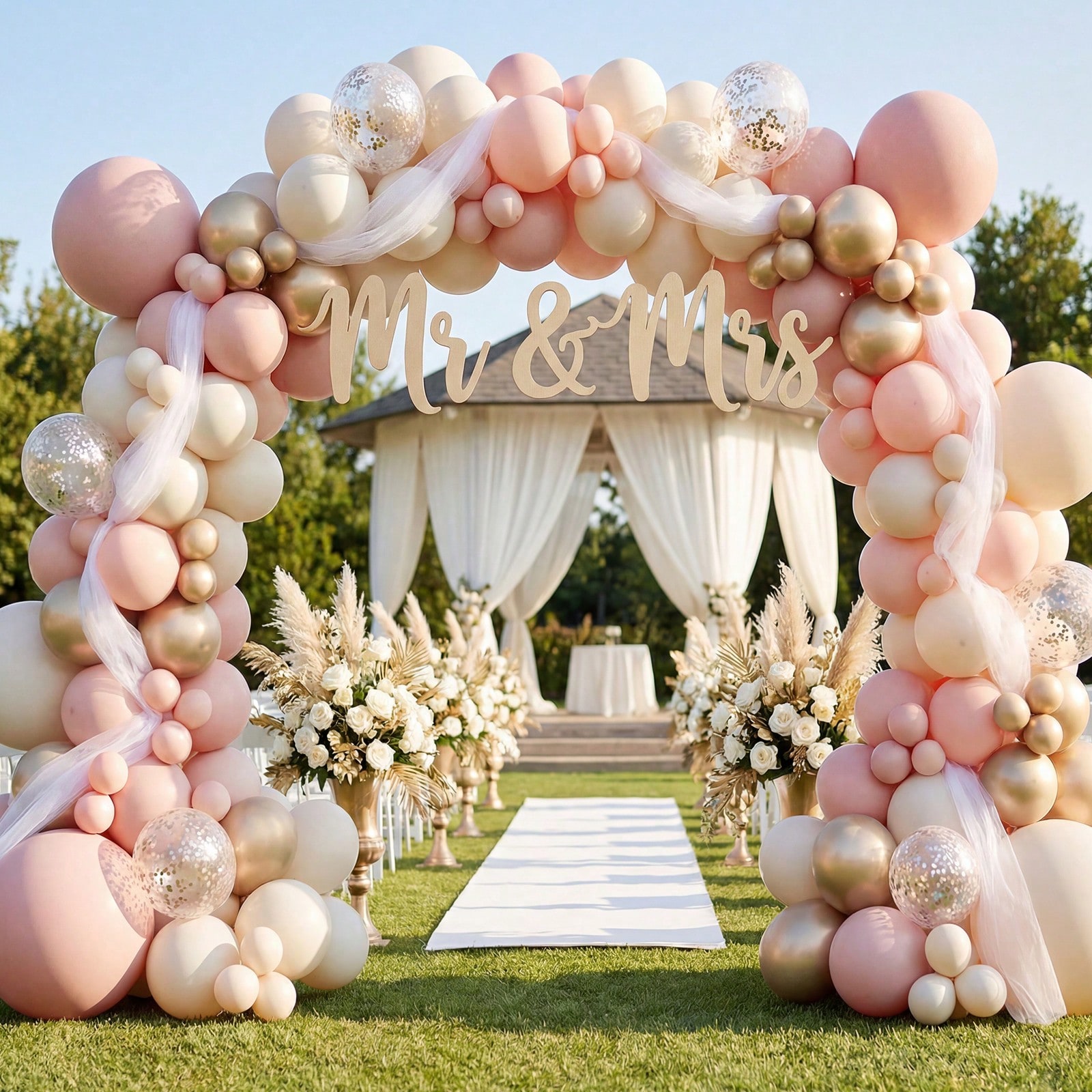 ชุดอุปกรณ์ตั้งซุ้มลูกโป่ง 1 ชุ - Wedding Balloon Arch บทวิจารณ์และราคา