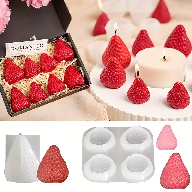 แม่พิมพ์เทียนซิลิโคนรูปสตรอว์เ - Unity Candle Set บทวิจารณ์และราคา
