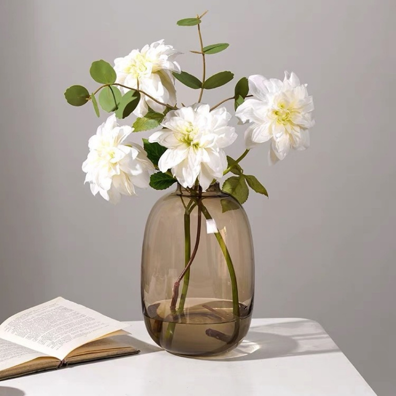 แจกันแก้วใส,ตกแต่งสํานักงาน,กร - Centerpiece Vase Tall บทวิจารณ์และราคา
