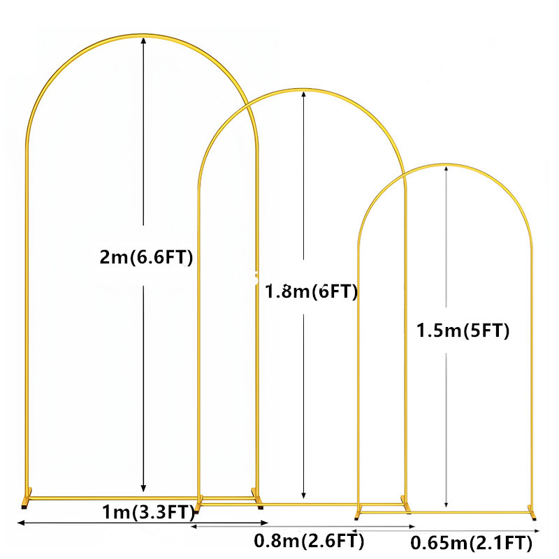 1 PC โลหะทอง Arch ฉากหลัง Arch - Wedding Balloon Arch บทวิจารณ์และราคา