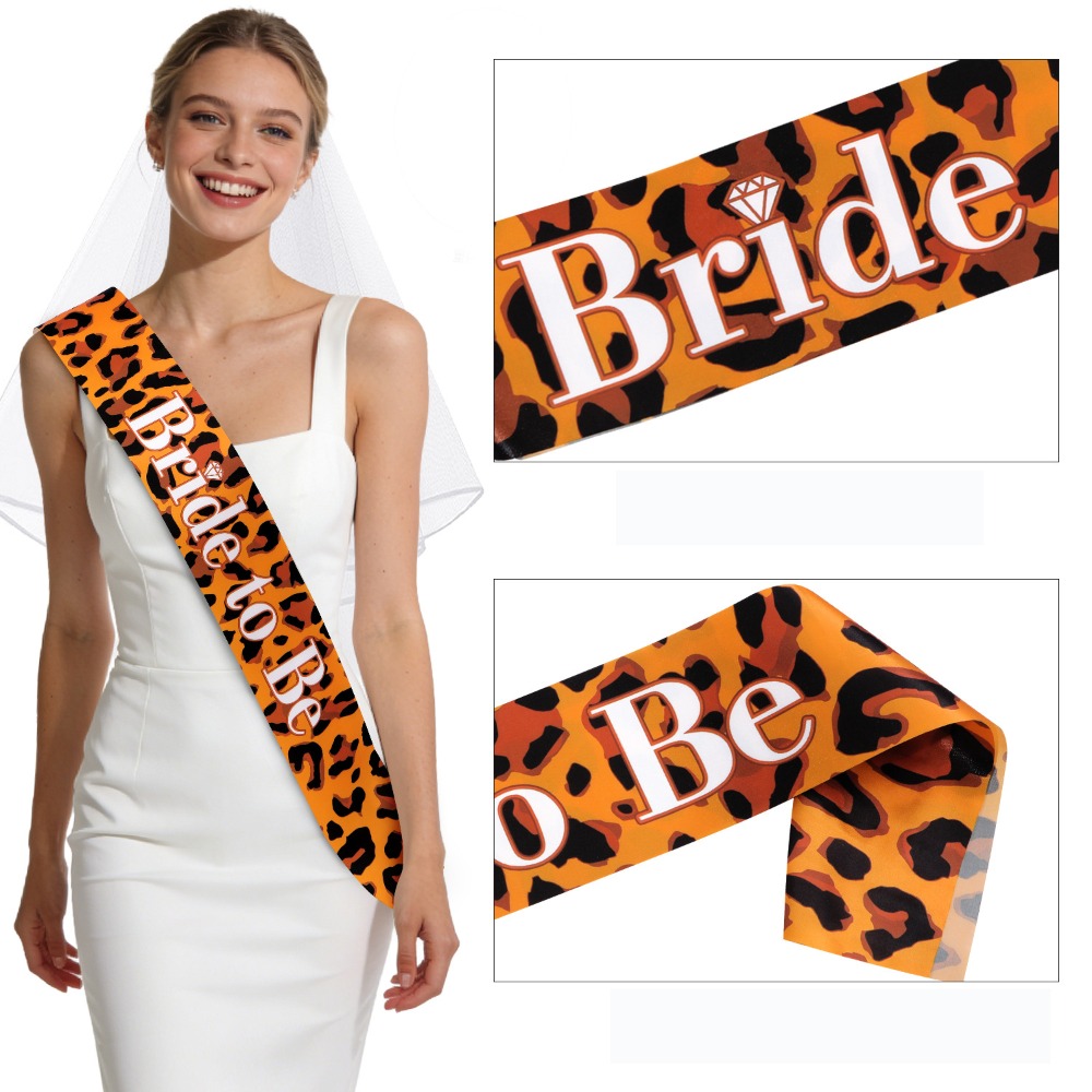 สายสะพายข้างลายเสือดาวสำหรับเจ - Bride Tribe Sash บทวิจารณ์และราคา