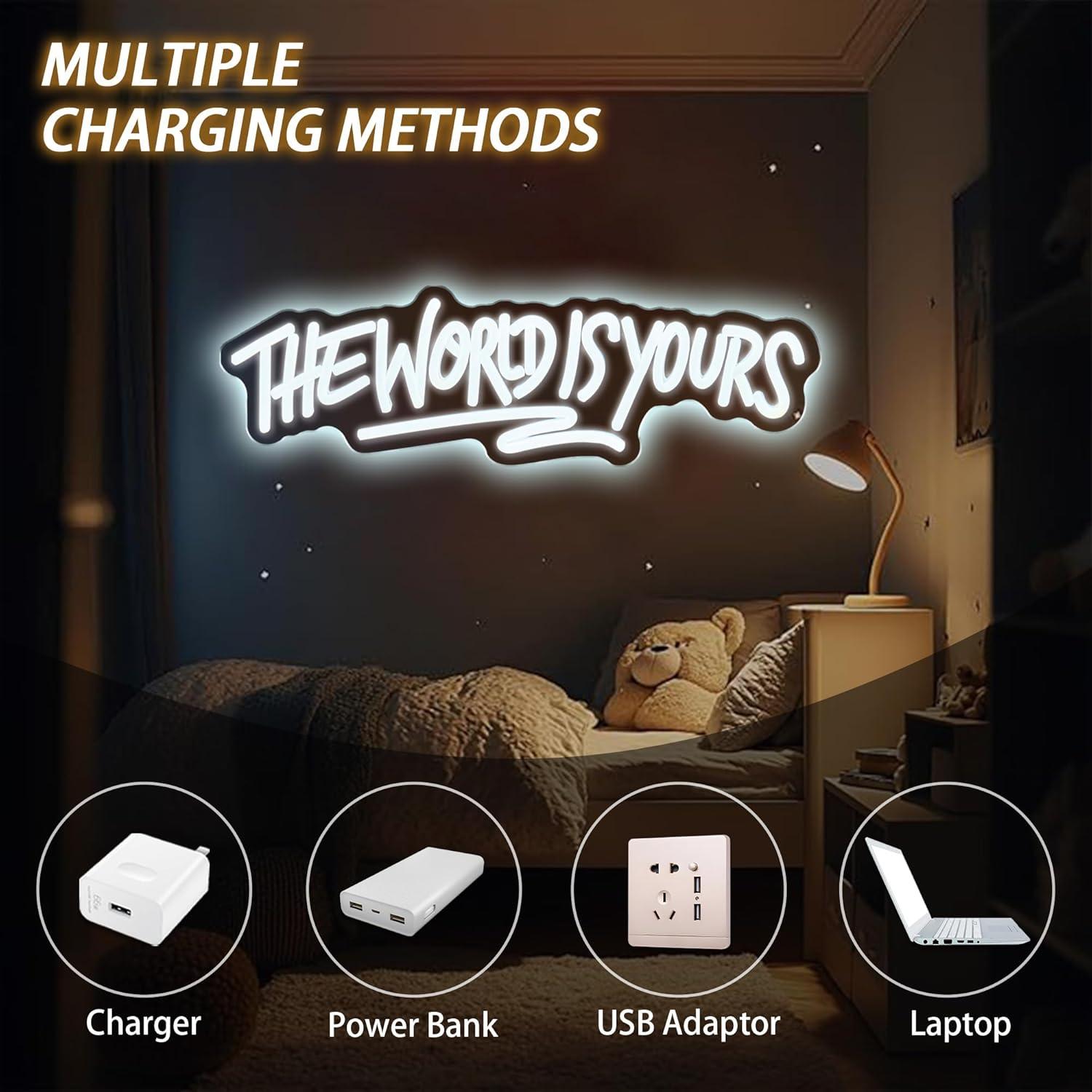 ป้ายไฟนีออน The World is Yours - Wedding Led บทวิจารณ์และราคา